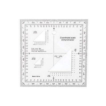 Rothco 12203 Coordinate Scale Protractor Compass