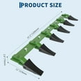 thumbnail image 2 of Bucket Tooth Bar for Tractor Loader, Heavy Duty Alloy Steel with 6 Replaceable Teeth, Bolt on Design, Rust Resistant, Fits 48 60 72 Inch Bucket, Black or Black Green, 2 of 7