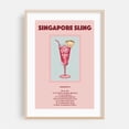 thumbnail image 2 of Singapore Sling - Singapore Illustration Cocktail Vintage Bar Typography Pop Art Retro Kitchen Decor Unframed Wall Art Print 4 x 6 inches, 2 of 60