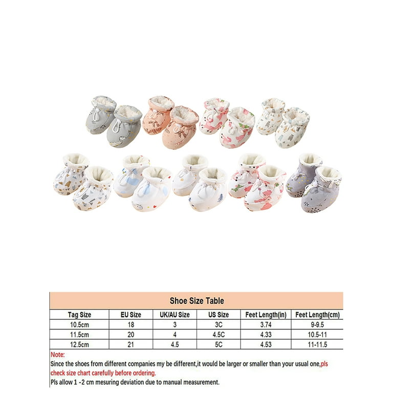 Walmart baby shoe size hotsell chart