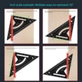 thumbnail image 4 of Rafter Square Tool,Triangles Ruler Rafter Square Protractor,Carpentry Square with Jigs Block,Layout Measuring Tool, 4 of 11