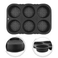 thumbnail image 2 of Silicone Burger Bun Pan with 6 Cavities for Even Baking and Easy Release, 2 of 10