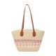 thumbnail image 2 of Bolso de hombro para mujer, bolso bandolera, bolso tote portátil, bolso de playa tejido para el trabajo. Rosa beige, 2 of 9