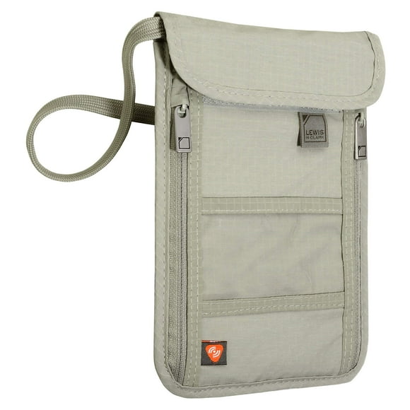 Cartera con cuello oculto con bloqueo RFID Lewis N. Clark Taupe