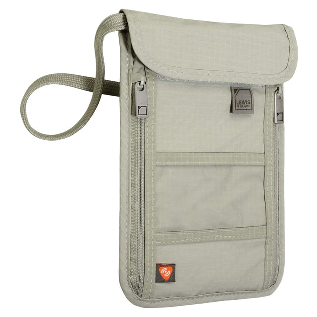 Cartera con cuello oculto con bloqueo RFID Lewis N. Clark Taupe
