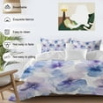 thumbnail image 3 of Purple Blue Bedding Duvet Cover Set King Size 4 Pieces Pansy Flowers Abstract Watercolor Ombre Petals Bedding Set with Zipper Closure, 1 Comforter Cover 92x106 Inches 1 Flat Sheet & 2 Pillow Cases, 3 of 7