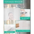 thumbnail image 4 of No Hook Shower Curtain with Snap-in Liner, Blue Beige Wooden Waterproof Fabric Bathroom Curtains, Vintage Farmhouse Modern Wood Bath Curtains & Mesh Top Window 72"x96" Extra Long, 4 of 6