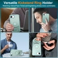 thumbnail image 5 of KOMI for iPhone 16e Case, with Magnetic Ring Stand [Compatible with MagSafe] [Military Grade Protection] Slim Shockproof Translucent Protective Phone Case - Teal, 5 of 7