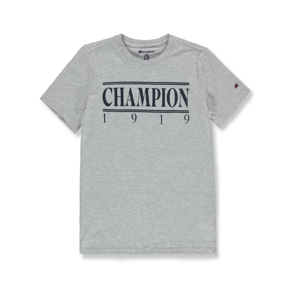 Champion Boys' Legacy T-Shirt Color: heather gray Size: 10 - 12