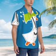 thumbnail image 5 of Bixox Men's Hawaiian Shirts Men's Goose Holding an Umbrella Print Short-Sleeve Shirt-Small, 5 of 8