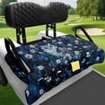 thumbnail image 4 of chaqlin Moonlit Owl Blossoms Golf Cart Cushion Covers Breathable, with 4 Pockets Golf Cart Front Seat Cover Towel with Pockets Fit for 2-Seat Golf Carts, 4 of 8