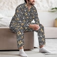 thumbnail image 7 of Uemuo Bulldog Print Pattern 2-Piece Loungewear Set - Men’s Soft Sleepwear, Cozy Winter PJs, Comfy Sleep Set-Large, 7 of 7