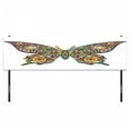 thumbnail image 3 of Butterflies Headboard, Butterfly Psychedelic Design Spirals Wildlife Eyes Pattern, Upholstered Decorative Metal Bed Headboard with Memory Foam, King Size, Multicolor, by Ambesonne, 3 of 4