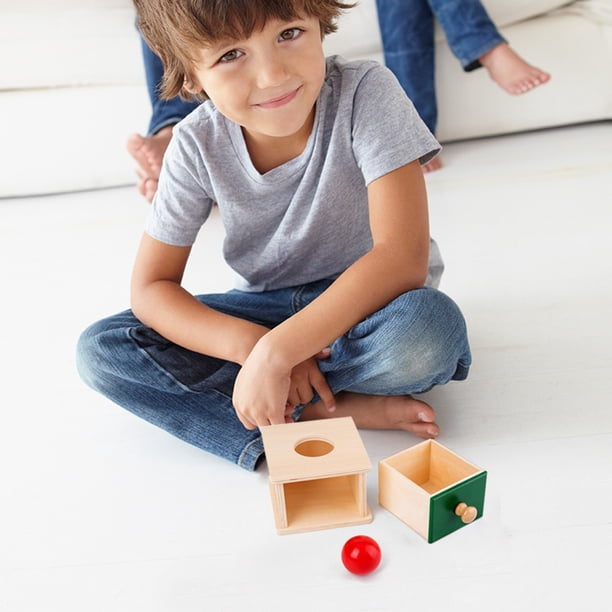 Jugue Montessori de madera rompecabezas de bloques de cognición de Color Ehuebsd forma geométrica juego a juego juego de inteligencia regalos para niños