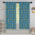 thumbnail image 5 of Blackout Kids Curtains,Cartoon Construction Vehicles Barriers Blue Pattern Childrens Insulated Curtains Set Of 2,Bedroom Essentials,Toddler Room Decor 42"x63", 5 of 5