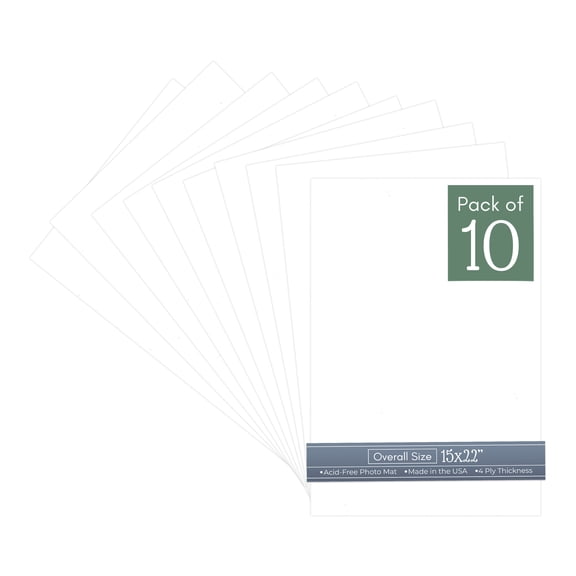 Off White Pebble 15x22 Uncut Art Mat Board - No Opening - 10 Mats