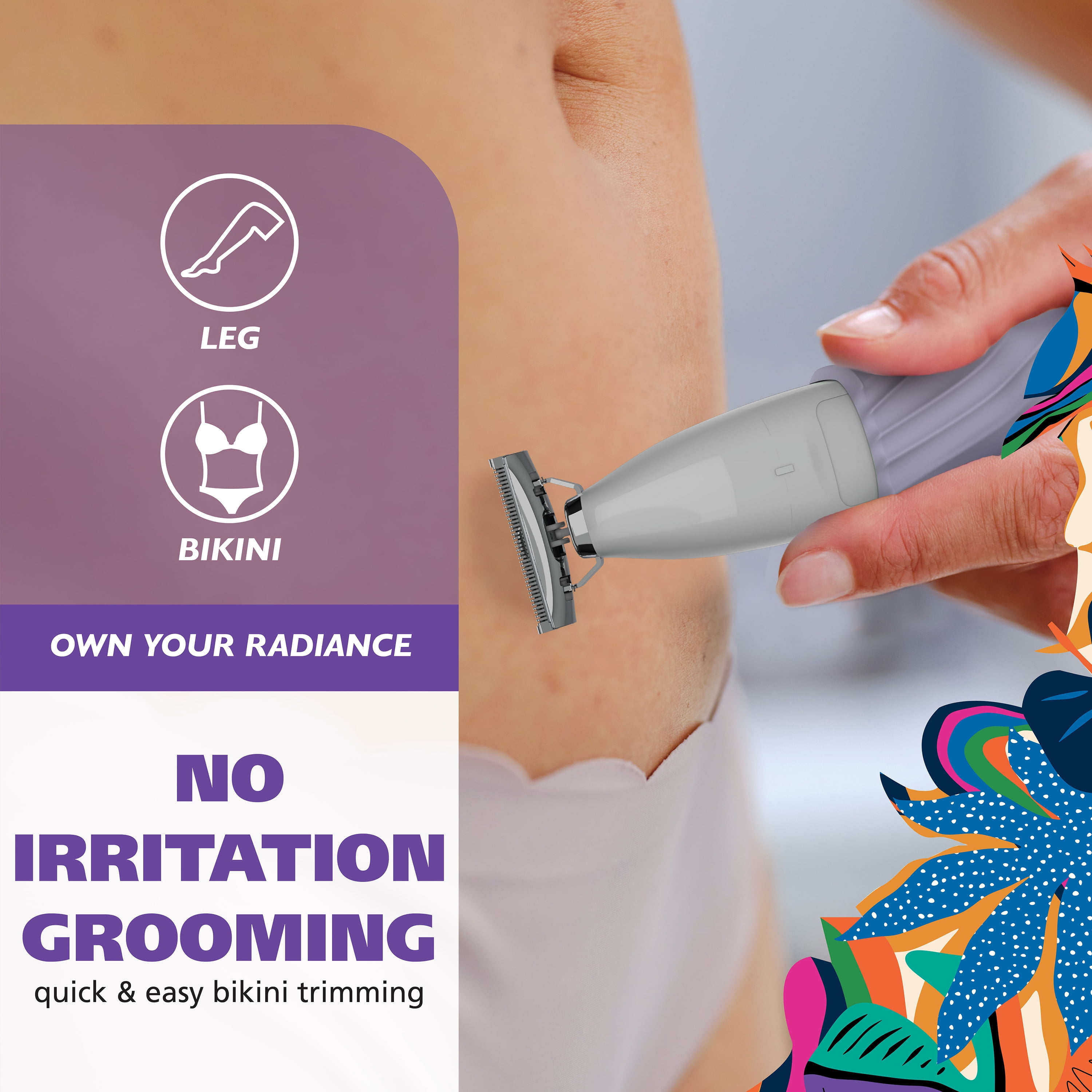 Wahl Be Radiant Cordless Rechargeable Bikini Trimmer for Women with Everlast Blades 3027039