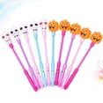 thumbnail image 2 of 10Pcs Halloween Glowing Pumpkin Skull Shaking Stick Luminous Glowing Stick Random Color (Pumpkin, Skull for Each 5Pcs), 2 of 5