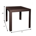 thumbnail image 4 of LeisureMod Mace Modern Outdoor Bistro Dining Table with Woven Weave Design, UV-Resistant Polypropylene Patio Table with Umbrella Hole for Patio, Balcony & Garden, Brown, 4 of 7