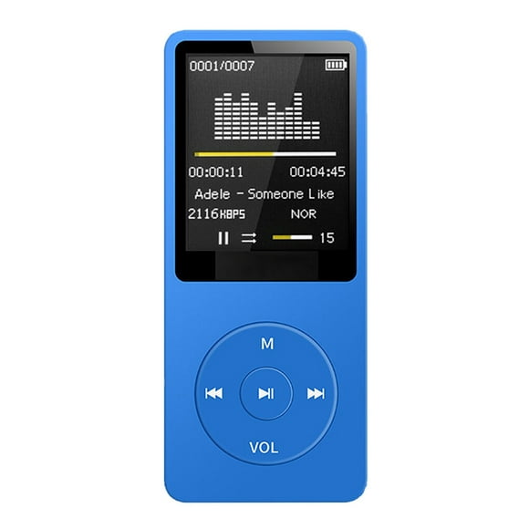 spellwife Lecteur MP3 Écran d'Affichage Numérique Portable Lecteurs Sans Perte Équipement de Sport Course Marche avec Microphone Bleu