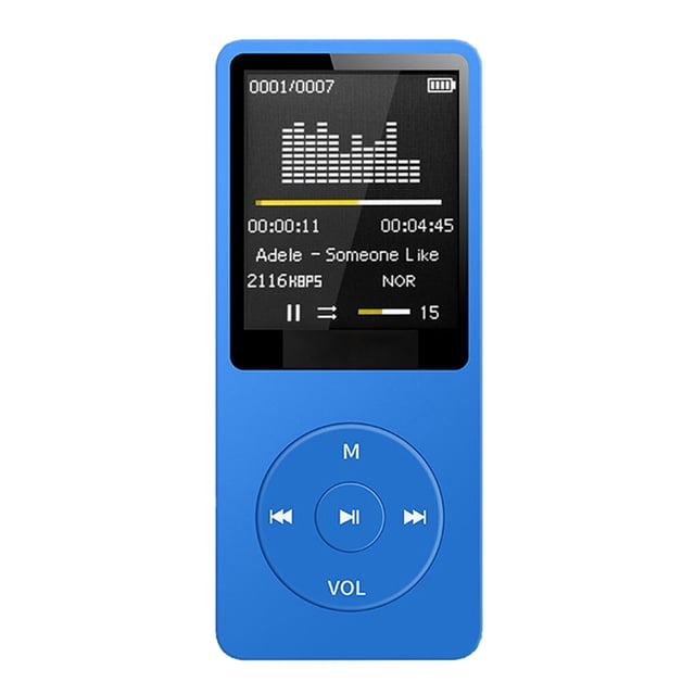 Maoww MP3 Player Record Digital Display Screen Portable Lossless Players Portable Sport Running Walking Equipment with Micrphone Blue