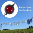 Retractable 32 Feet Heavy Duty Clothesline with Fixing Clip for Indoor