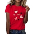 thumbnail image 2 of Haivin Womens T Shirts Short Sleeve Tops Casual Blouses Spring Summer Outfits Flowy Front Scooped Neck, 2 of 5
