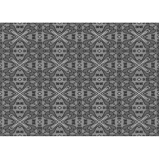 Ahgly Company Machine Washable Indoor Rectangle Transitional Iridium Black Area Rugs, 2' x 3'