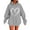 Gray#01, variant on Lenago Women's Tops Casual Footprints Printing Raglan Long Sleeve Sweatshirt, Valentine's Day Blouse Red S