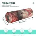 thumbnail image 3 of Cylindrical Pillow Decorative Neck Roll Pillow with Removable Washable Cover Roll Pillow for Knee Leg Neck Gray-white Cat with Rose, 3 of 7