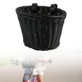 thumbnail image 4 of Cesta de bicicleta para niños, decoración frontal, cesta delantera de bicicleta para niños, acampada para niñas Negro, 4 of 8