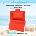 thumbnail image 3 of Uxcell Chaise Longue de Plage en Toile de Remplacement avec Coussin Rouge, 3 of 7
