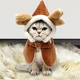 thumbnail image 4 of Capa de Disfraz de Ciervo jinwen Ropa Cálida de Invierno para Mascotas Disfraz de Gato, 4 of 8