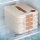 thumbnail image 3 of Injueey Aplicaciones amplias del contenedor de almacenamiento de alimentos blanco para organización de refrigerador y despensa de 3 capas Organizadores de utensilios de cocina, 3 of 6
