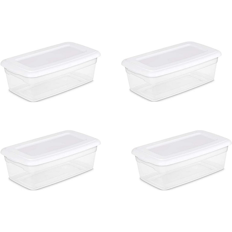 Sterilite Plastic Fliptop Latching Storage Box Container Clear 18 Pack