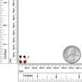 thumbnail image 4 of Gem Stone King 0.94 Ct Round Red Garnet Black Onyx 14K Yellow Gold Earrings, 4 of 4