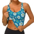 thumbnail image 3 of Pofeuu Daisies Flowers Print Sports Bra for Women Sexy Vest Yoga Running Gym Fitness Crop Bras Tops-Small, 3 of 8
