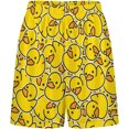 thumbnail image 3 of NICKSUN Shorts de Pyjama Amusants pour Hommes, Bas de Pyjama Doux avec Poches, Canard Jaune, TG, 3 of 6