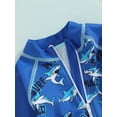 thumbnail image 6 of Suealasg Baby Boys Summer One Piece Swimsuits Long Sleeve Shark Print Zipper Rash Guard Swimwear Infant Boys Romper Beach Bathing Suit, 6 of 9
