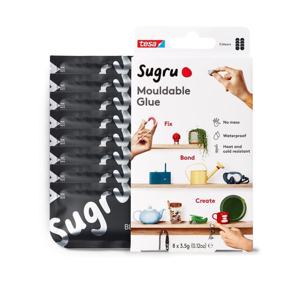 Sugru Silicone Super Glue - Waterproof All-Purpose Wall Putty + Moldable Glue for Crafting + DIY Home Improvement - Removable + Kid-Safe - Indoor/Out