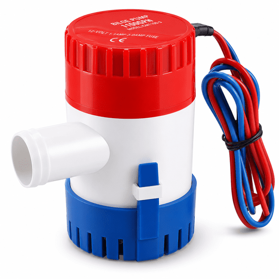 12V 1100GPH Submersible Bilge Pump – Non-Automatic, Silent, for Boats, Pools, RVs