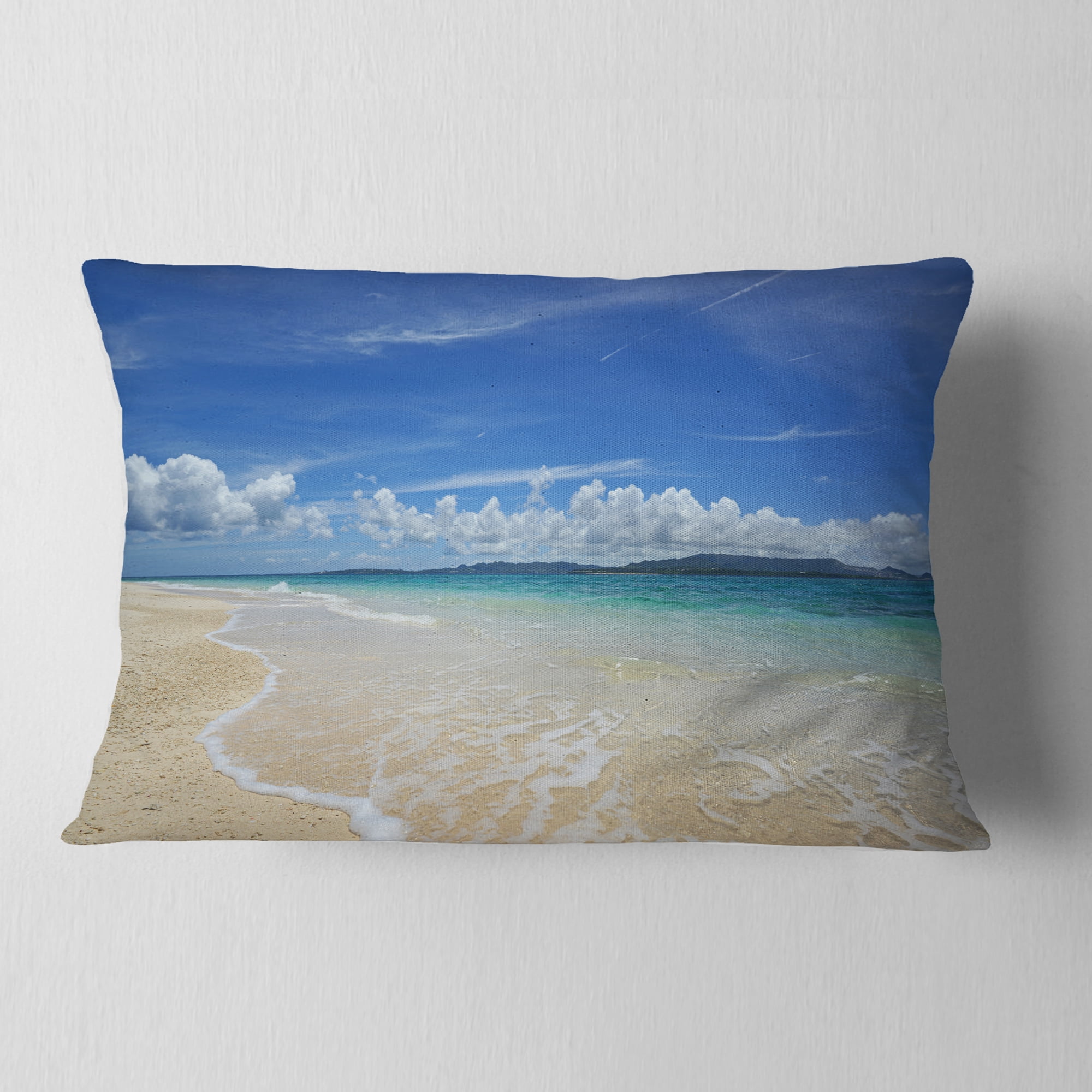 Designart 12" x 20" Multi-color Polyester Throw Pillow