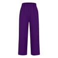thumbnail image 5 of Pants for Women Casual Work Stretchy Slim Fit Trousers Office Slacks with Pockets, 5 of 6