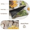 thumbnail image 5 of Sunflower Large Area Rugs 6x9 ft Farmhouse Barn Door White Yellow Flower Leaf Butterfly Washable Rug Non Slip Indoor Carpet Absorbent Floor Mat for Living Room Bedroom Dining Room, 5 of 9