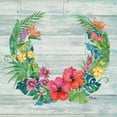 thumbnail image 2 of Gango Home Decor Country-Rustic Floral Decor | Colorful Bird Of Paradise, Hibiscus, & Pansy Flower Ring & Bouquet by Paul Brent (Printed on Paper); Two 16x16in Fine Art Paper Giclee Prints, 2 of 5