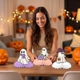 thumbnail image 4 of 9pc Halloween Table Centerpiece Decorations, Horror Themed Party Supplies with Ghost & Skeleton Figures, Colorful Honeycomb Base for Home, Office, Classroom, Spooky Festival Event, 4 of 4