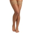 thumbnail image 3 of Berkshire Women's Romantic Lace Top Thigh High Pantyhose 1363 - Lavender Size QUEEN 2, 3 of 5