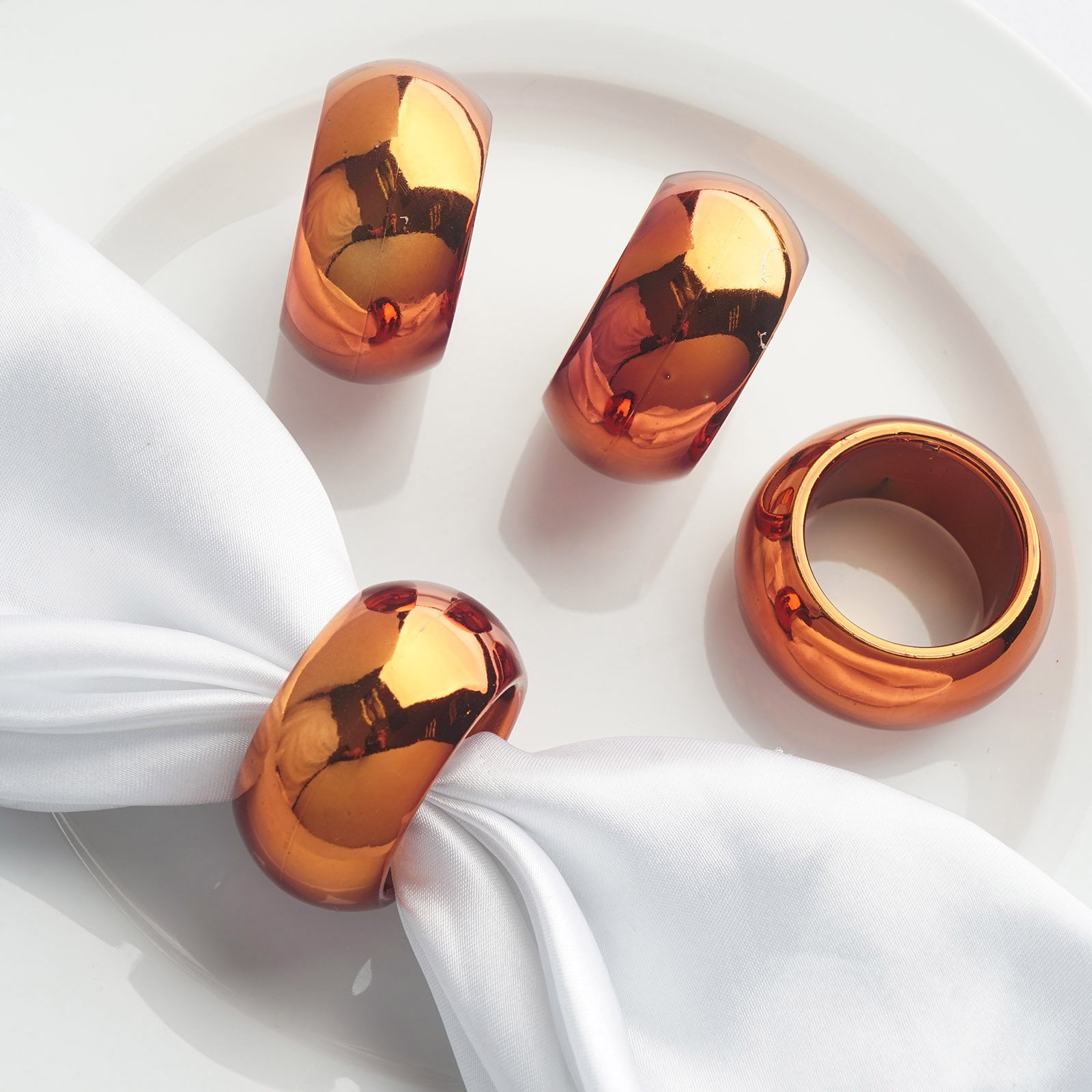 InterDesign Tor Trois Napkin Ring Set of 4 Black