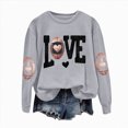thumbnail image 3 of Towmus Womens Fall Winter Sweatshirt Shirts Graphic Sweatshirts Casual Long Sleeve Round Neck Sweatshirts Letter Printed Loose Top ffor Women Loose Fit, 3 of 6