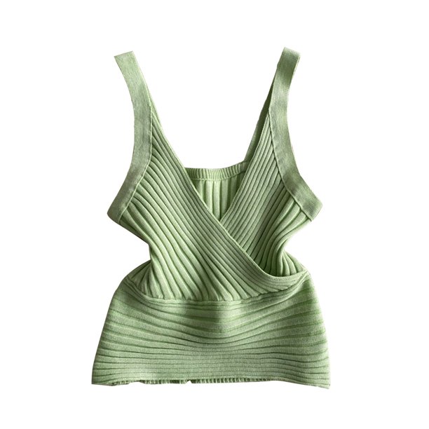 【FANCY CLUB】FRONT CROSS SLEEVELESS Sleeveless Front Cross Wrap Top,Sleeveless Front Cross Wrap Women